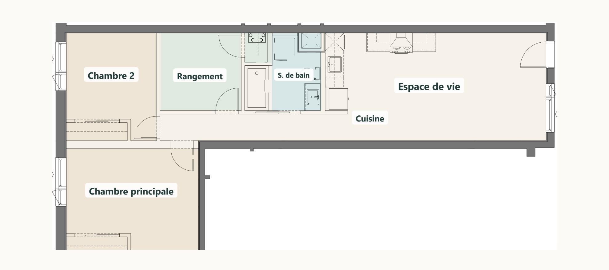 Plan du logement de type B