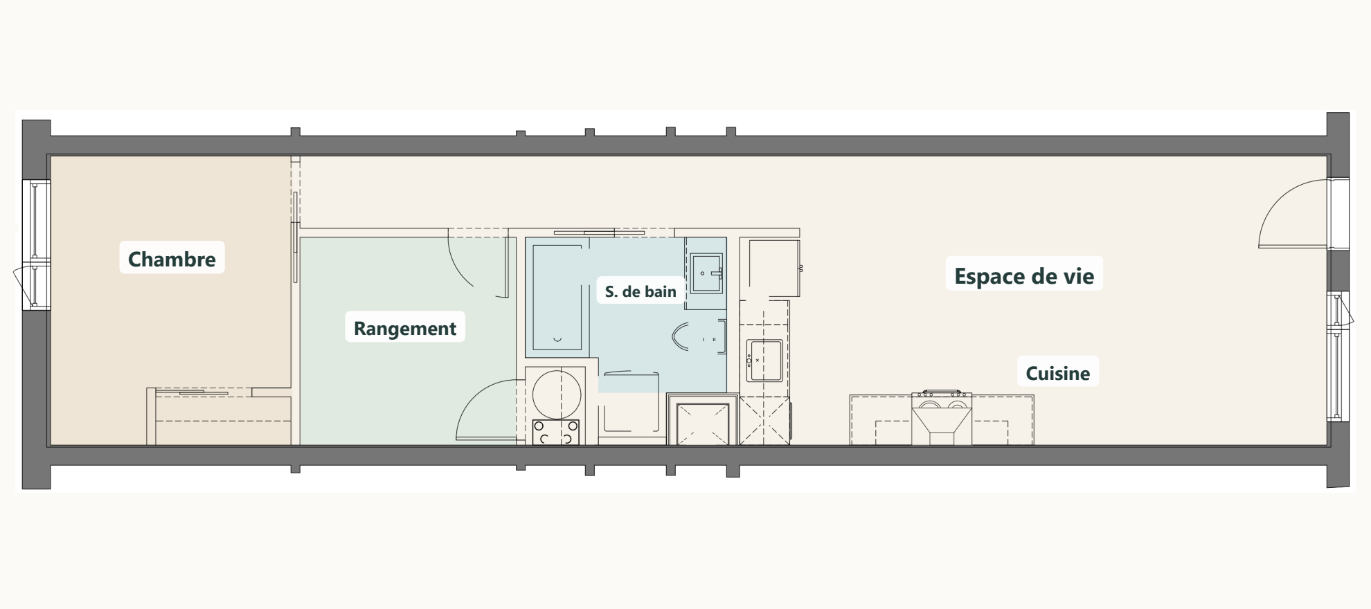 Plan du logement de type C